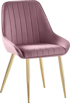Produktbild von Kondela Perlia Esszimmerstuhl - rosa (Samt) / gold