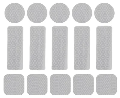 Imagen del producto de Calcomanías reflectantes, 30 unidades. Adhesivos reflectantes de alta visibilidad para mayor seguridad, impermeables, ideales para bicicletas y ropa