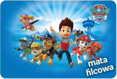 Obrázok produktu pre Nickelodeon Filcová podložka, Paw Patrol, Modrá,  75x112cm