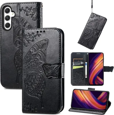 Zdjęcie produktu dla Etui König Design kompatybilne z Samsung Galaxy A25 5G z syntetycznej skóry - Etui na telefon komórkowy czarne