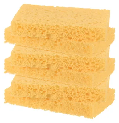6 Küchenschwämme aus Eco-Cellulose, nicht kratzend, Beige