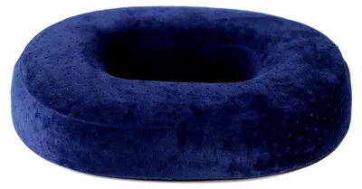 Produktbild von Orthopädisches Sitzkissen aus Memory Foam - Ergonomisches Kissen für Bürostuhl, Auto, Rollstuhl oder Sitzerhöhung für Erwachsene - Schwarz (Navy)