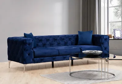 Image de Hanah Home, Como- HLN1129, Navy,bleu, Canapés-lits, Cadre : Bois de hêtre / Panneau de particules