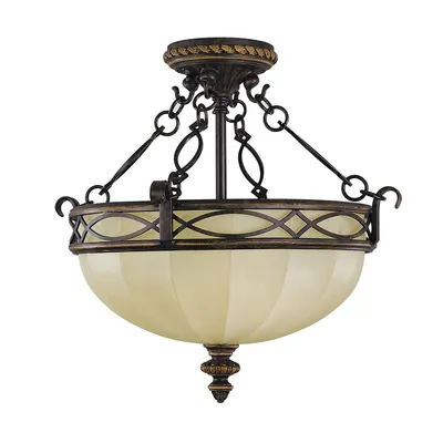 Produktbild von Elstead Drawing Room Deckenleuchte E27 2-fach 37cm Walnuss