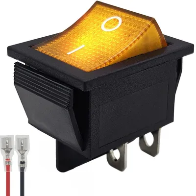 Produktbild von ProRide Wippschalter ON/OFF KCD4-202 mit Kabel, 2-polig, Orange