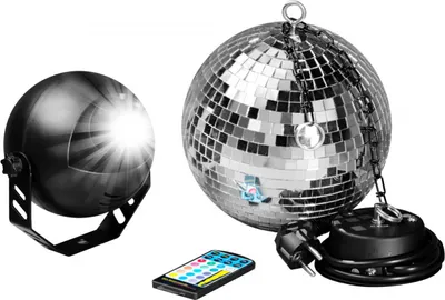 Produktbild von 7even LED Spiegelkugelset 30cm mit Fernbedienung / Party Keller Disco Disko Kugel Motor Farbige LED