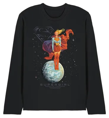 Obrázok produktu pre Tričko Supergirl – „Galactic Woman Of Tomorrow“ pre mužov/ženy, uni, s dlhými rukávmi TV34588 (XL) (čierne)