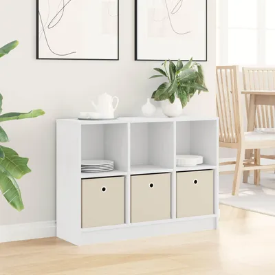 Image de Buffet à tiroirs vidaXL, blanc, 88,5 x 27,5 x 63,5 cm