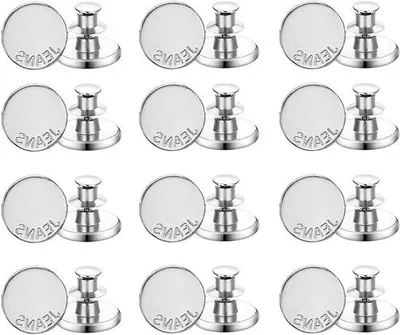 Produktbild von 12 Stücke Anpassbare Jeansknöpfe, 17mm Austauschbare Knöpfe aus Metall, Entkoppelbare Knöpfe für Hosen und Jeans, Ideal für Größenanpassung