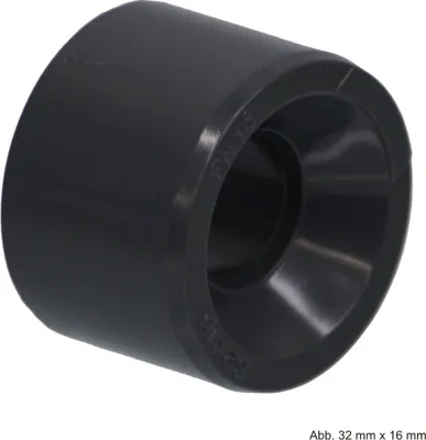 Immagine prodotto di Riduttore in PVC-U, corto, raccordo adesivo x presa adesiva, 16 bar, 32 mm x 25 mm