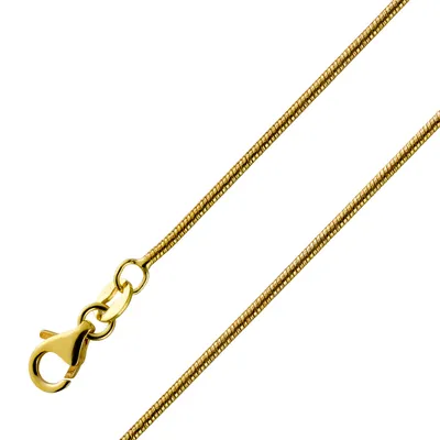 Produktbild von Schlangenkette 1,4mm Silber 925 vergoldet 42