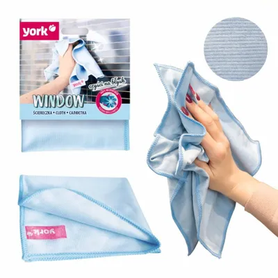 Obrázok produktu pre York, Ściereczka z mikrofibry do mycia okien 30 x 30 cm, 1 sztuka