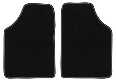 Productafbeelding van Velours voormatten voor Renault Kangoo I 1997-2008 (stationwagen) – 2-delig, zwart, op maat – Wielganizator BASIC
