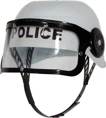 Produktbild von Kinder Polizei Einsatzhelm weiß / Polizist Kostüm Zubehör