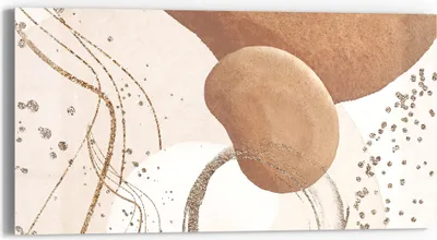 Produktbild von DEQORI Glasbild Echtglas 60x30 cm 'Erdfarbene Eleganz' Wandbild Bild modern Deko