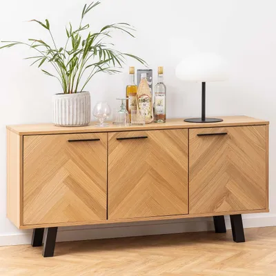 Image de Smuk Armoire buffet Scarlett chêne