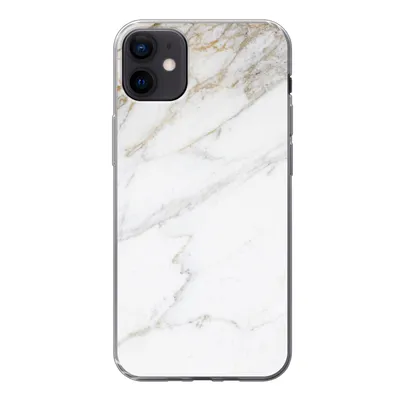 Produktbild von MuchoWow® Handyhülle Schutzhülle Hülle für iPhone 12 mini Marmor - Stein - Weiß - Gold - Marmoroptik - Stein - Luxus Silikon Softcase Handy Hülle - Bild