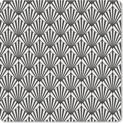 Produktbild von MuchoWow® Mauspad Mousepad Muster - Abstrakt - Schwarz - Jugendstil 20x20 cm - Mousepads - Maus Mat - Pad - Mausunterlage - Desk Mat - Bureauartikeln