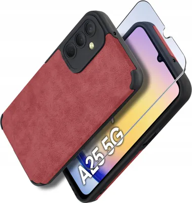 Immagine prodotto di Custodia per Samsung A25 5G in silicone VINTAGE CASE IN PELLE + Vetro protettivo per schermo 9H