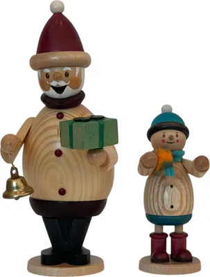 Produktbild von Kuhnert Räuchermännchen Rauchmann Max Weihnachtsmann mit Mäxchen Echt Erzgeb.