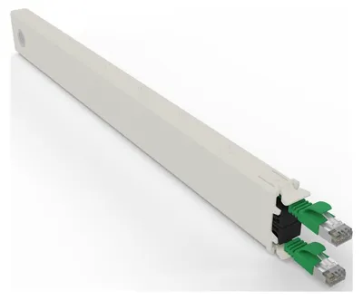 Produktbild von PATCHBOX .one / Cassette / 8RU / STP / Green, 0,8 m, Cat6a, U/FTP (STP), RJ-45, RJ-45, Grün
