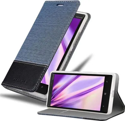 Produktbild von Cadorabo Hülle für Nokia Lumia 929 / 930 Schutzhülle in Blau Handy Hülle Etui Book Case Cover