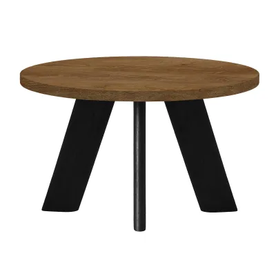 Produktbild von Couchtisch LEX Durchmesser 75 cm, Minimalistisch und zeitlos -Lefkas/Schwarz