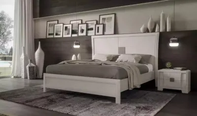 Produktbild von Bett  2x Nachttische 3tlg Schlafzimmer Set Design Modern Luxus Möbel