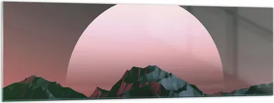 Produktbild von Bilder auf glas - Einteilig - Landschaft Berge Sonne - 160x50cm - Glasbilder - Wandbilder - Bilder - zum Aufhängen bereit - Wanddekoration aus Glas - Glas Bilder - Wandbild auf Glas - GAB160x50-4320