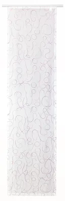 Produktbild von Flächenvorhang modern art Schiebegardine halbtransparent Weiß 60x245 cm lila violett bestickt
