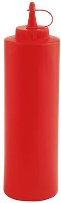 Produktbild von APS 93156 Quetschflasche, Polyethylen, 0,65 Liter, Ø 6,5 cm, Höhe 24 cm, rot