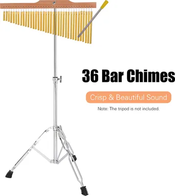 Produktbild von 36 Bar Glockenspiel Gold Aluminiumlegierung Holzstab