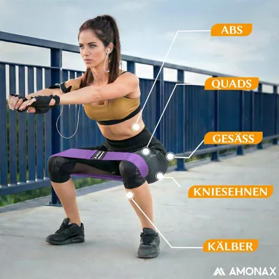 Produktbild von Fitnessbänder für Frauen für Po und Kniebeugen – Widerstandsbänder für das Training von Po, Beinen und Gesäß zu Hause und beim Fitness-Workout