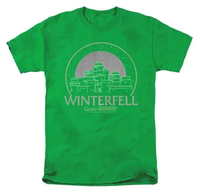 Produktbild von Game Of Thrones - "Winterfell" T-Shirt für Herren/Damen Uni TV37181 (XL) (Leuchtendes Gelbgrün), KI-generiertes Bild