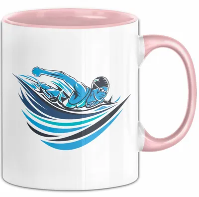 Produktbild von Schwimm Enthusiast Tasse Geschenkidee für Poolliebhaber (Rosa)