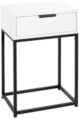 Produktbild von Schreibtisch-Konsole mit Ladefunktion in Schwarz-Weiß-Design