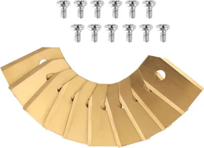 Produktbild von Trade-Shop 12x Ersatzmesser Klingen Titan 0,75mm kompatibel mit Husqvarna Automower 105 108 305 308 308X 310 315 315X 320 330X 420 430X / 35mm Länge