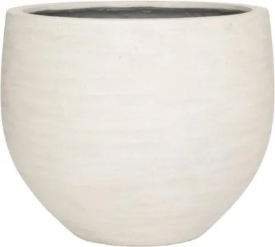 Produktbild von Pflanzkübel Jumbo Orb Ivory Washed – D111xH91cm – Moderner XXL Blumentopf in Elfenbeinoptik – Frostfester & wetterbeständiger Gartenkübel für Innen- und Außenbereich