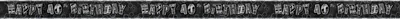 Produktbild von 40. Geburtstag | Banner schwarz / silber