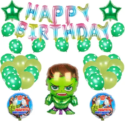 Produktbild von Geburtstagsdekoration Set Hulk Ballons Inschrift