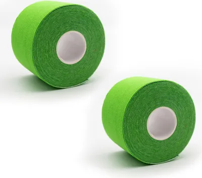 Produktbild von axion Kinesiologie-Tape 5cm x 5m - 2 Rollen - Wasserfestes Tape in grün, Physiotape, Kinesiologie-Tape