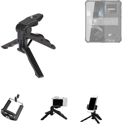 Produktbild von K-S-Trade Stativ Tisch-Ständer Dreibein Handy-Stativ Ständer kompatibel mit Oukitel WP23 Mini-Stativ Smartphone Tripod Handy-Stativ aus Plastik