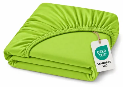 Produktbild von Topper Jersey Spannbettlaken  140x200 - 160x200 cm Apfelgrün
