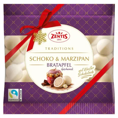 Produktbild von Zentis Marzipan Kugeln Schoko & Marzipan Bratapfel 90g