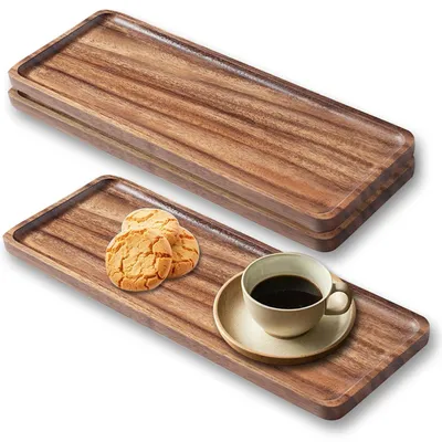 Obrázek produktu pro Servírovací tác z akáciového dřeva – ideální na uzeniny, ovoce a sýry, rozměry 35 cm x 14 cm