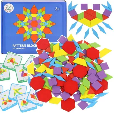 Immagine prodotto di Puzzle creativo in legno Tangram Montessori Set