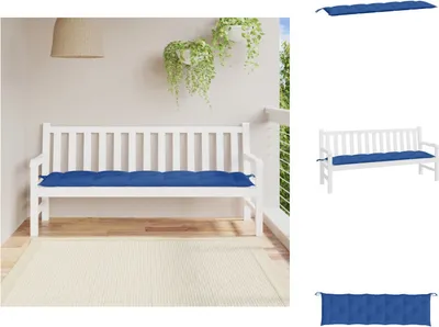 Produktbild von vidaXL Gartenbank-Auflage Blau 180x50x7 cm Oxford-Gewebe - Sitzpolster