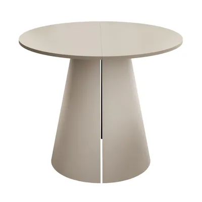 Produktbild von Runder Ausziehtisch LAVA, Tischdurchmesser 120 cm, Kaschmir / Kaschmir Matt