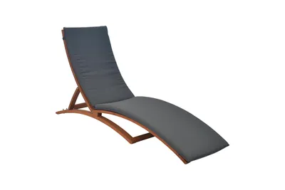 Produktbild von Merxx Gartenliege Cuba, Rücken verstellbar, inkl. Kissen - Eukalyptus