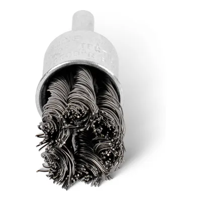 Produktbild von STIER Pinselkopfbürste, Bürstendurchmesser 19 mm, Schaftdurchmesser 6 mm, 0,35 mm, gezopft, Stahl, Pinselbürste, Drahtbürste für Bohrmaschinen, Drahtbürstenaufsatz für Bohrmaschinen